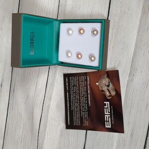 Effy set of sterling silver 8mm multicolor freshwater pearl stud earrings